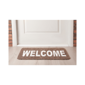 JTI Microfiber Door Mat (Brown Floral, Medium)